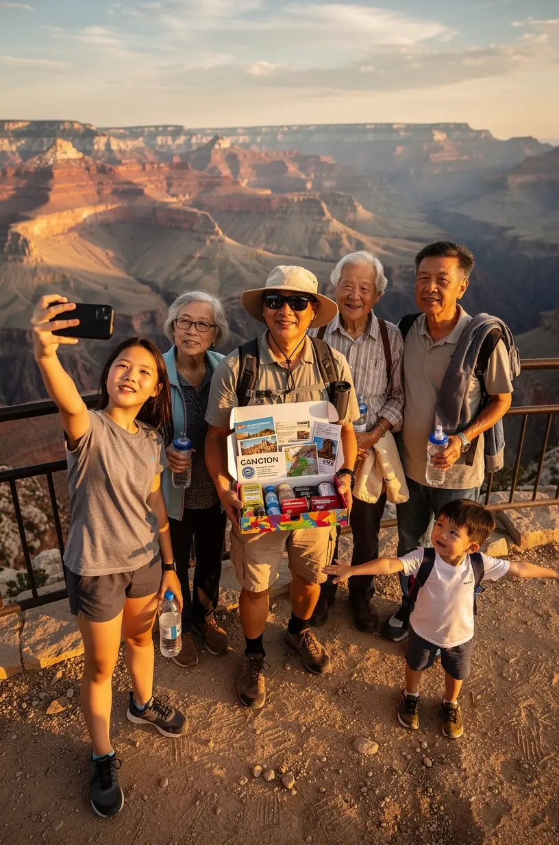 Тематическая коробка с аксессуарами и информационными материалами для путешествий по знаменитым американским дорогам.